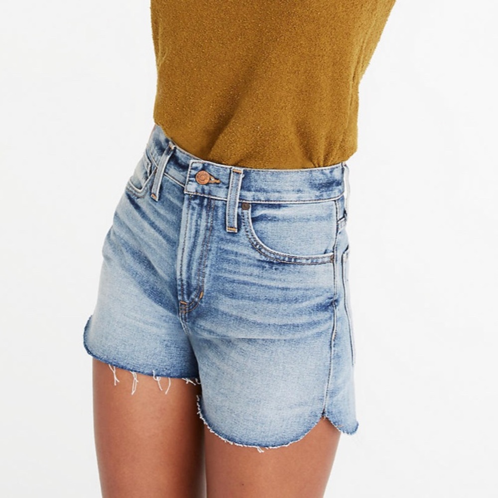 NWT Madewell Perfect Jean Short Tulip Hem